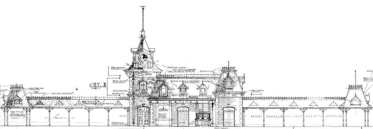 Disneyland Railroad Main Street Train Station Blueprint