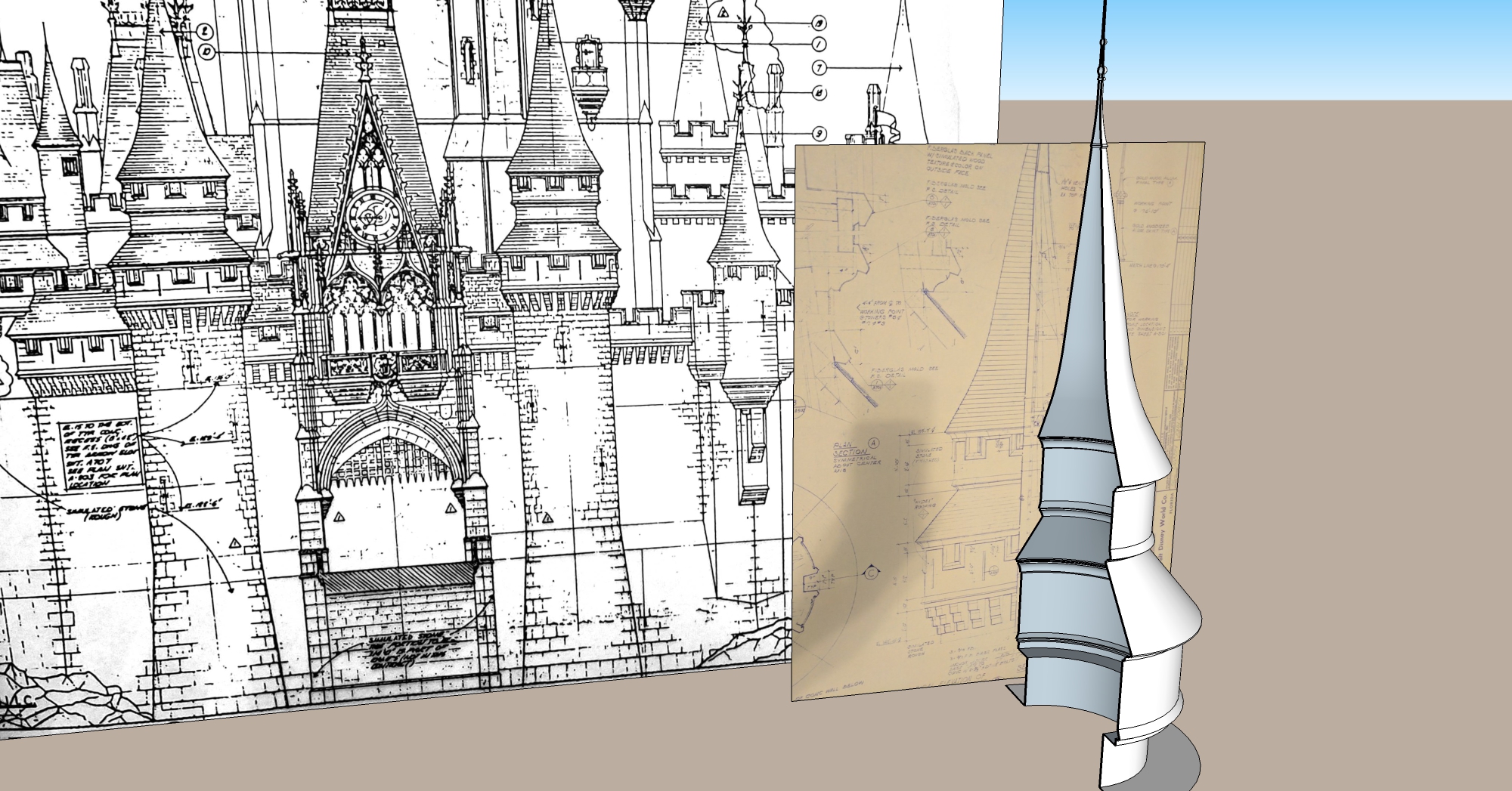 Disney World Cinderella Castle 3D Render