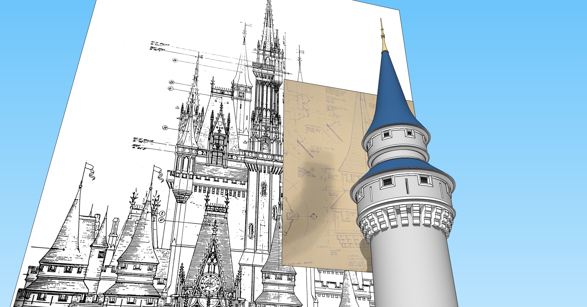 Disney World Cinderella Castle 3D Render