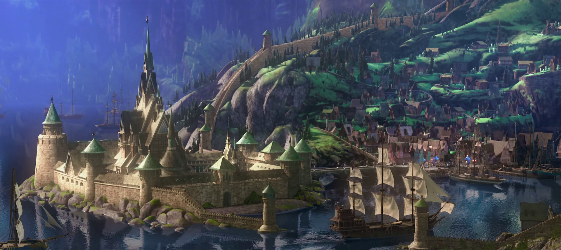 3D Modeling Arendelle Castle from the Disney movie Frozen