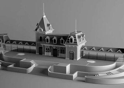 Disneyland's Main Street U.S.A. - Train Station 3D Model