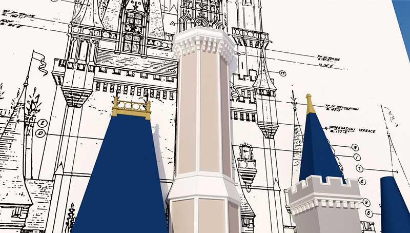 Walt Disney World - Cinderella Castle - 3D Model - Tower #1