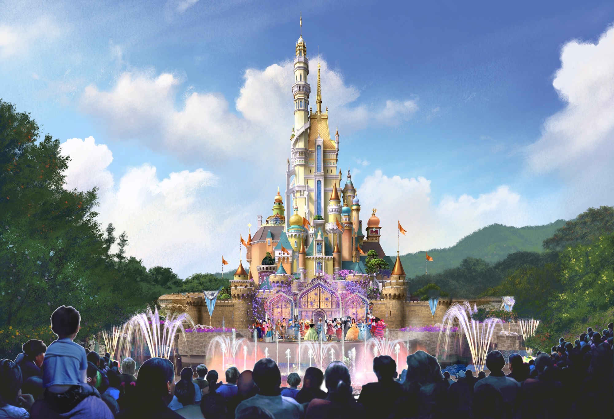 hong kong disneyland sleeping beauty castle transformation