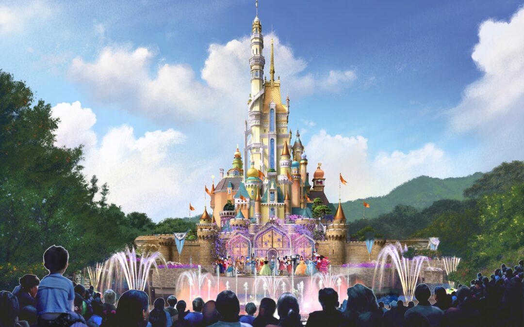 hong kong disneyland sleeping beauty castle transformation