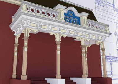 Disneyland's Main Street U.S.A. - City Hall 3D Model