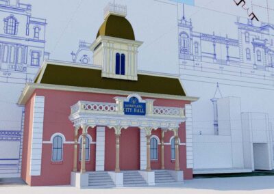 Disneyland's Main Street U.S.A. - City Hall 3D Model