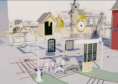 Disneyland Railroad - Main Street U.S.A. Train Station - 3D Model Detail Correction