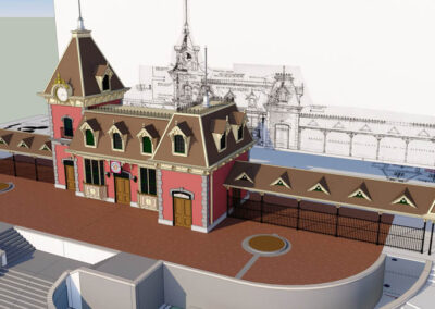 Disneyland's Main Street U.S.A. - Train Station 3D Model