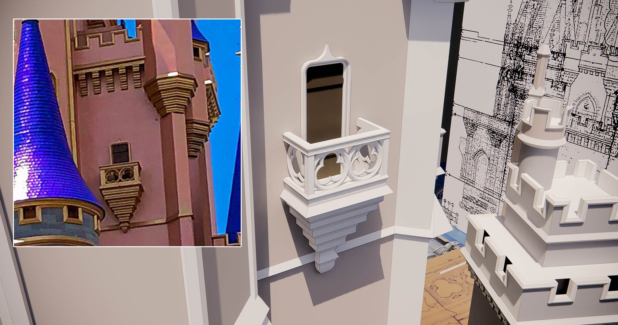 Walt Disney World - Cinderella Castle 3D Model