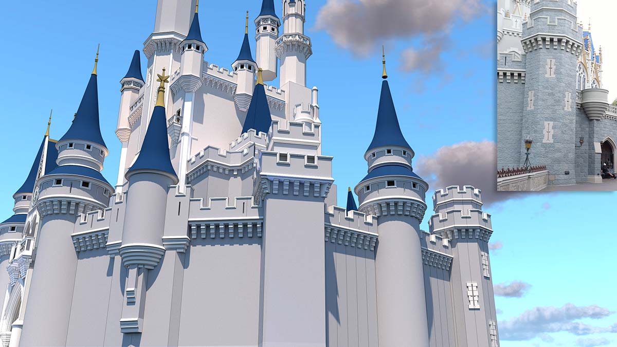 Walt Disney World - Cinderella Castle 3D Model